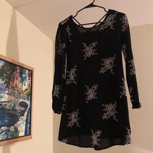 Black tropical dress